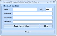 Sybase ASE Import Multiple Text Files Software screenshot